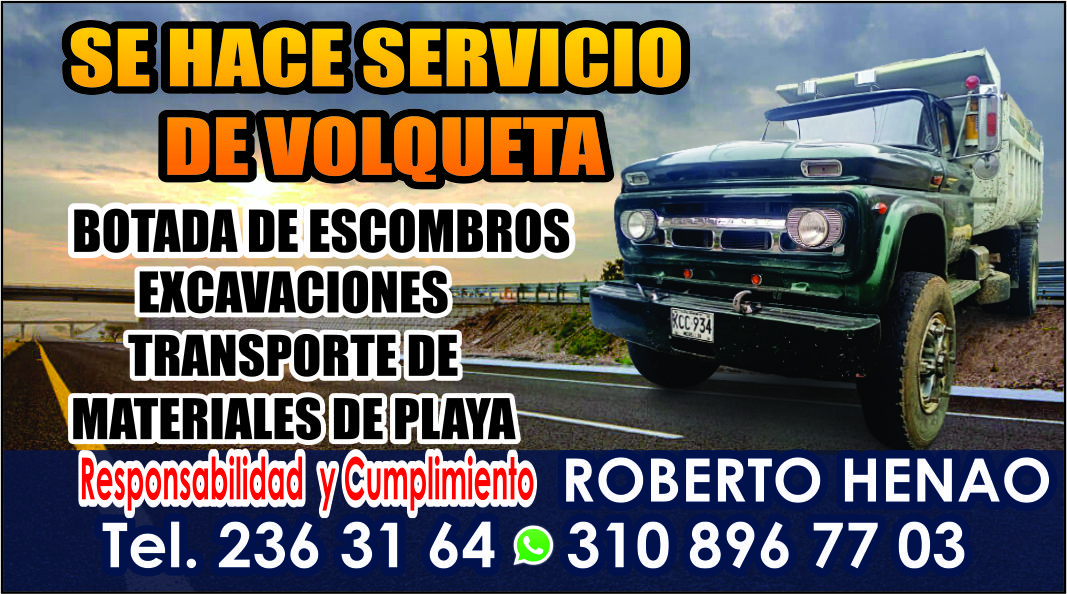 SERVICIO DE VOLQUETA 3108967703